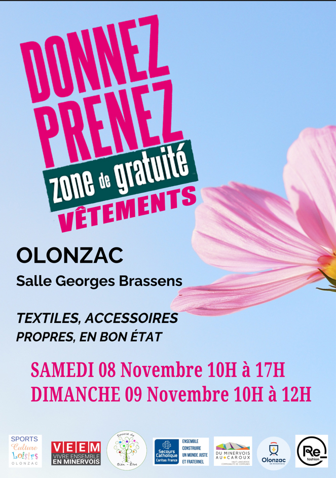 Affiche Zone de gratuité Olonzac 2025 11