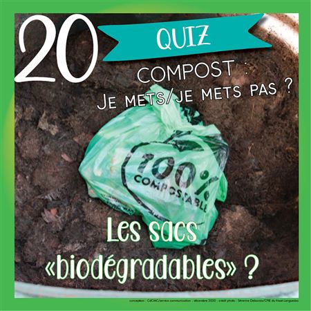 Vignette 2, jour 20 : sacs compostables